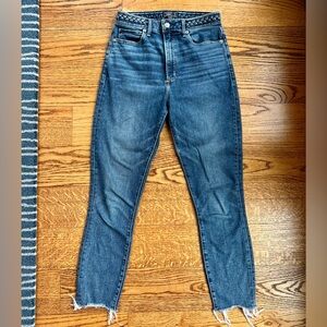 Abercrombie & Fitch Curve Love high rise skinny jeans with braided waistband
